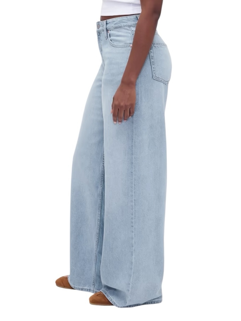 GAP Curvy Mid Rise UltraSoft Baggy Jeans Light Wash | 31/12 NWT - Picture 3 of 14